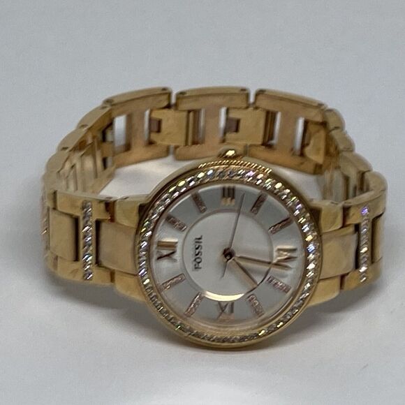 Fossil Virginia ES3284 Women Stainless Steel Analog Dial Quartz Wrist Watch EY29 - Picture 7 of 12